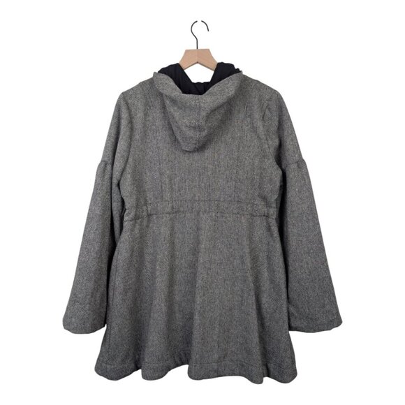 Ivy Jane | Lightweight Hooded Jacket | Heather Grey/Herringbone | Size XL - Picture 3 of 11